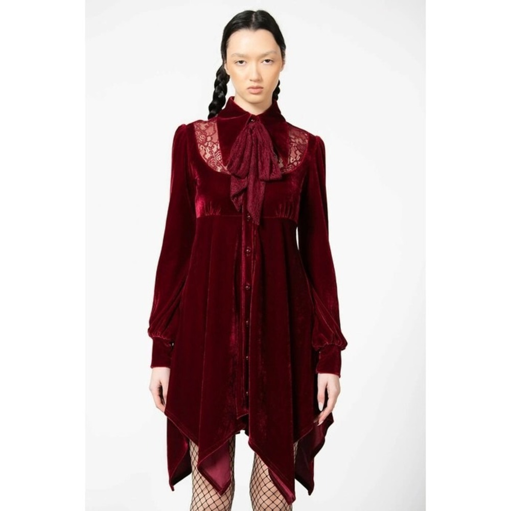 Killstar Nymyria Blood Red velvet dress size M